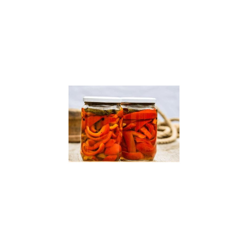 Lot de 2 pots de poivrons rouges